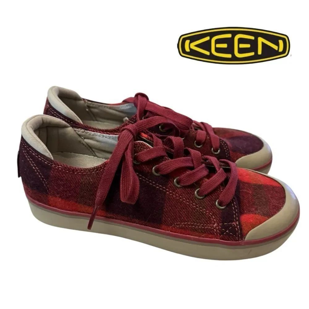 Keen Elsa Women's Fleece Buffalo Plaid Wool Shoes Sneakers 7.5